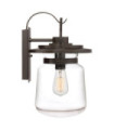 Quoizel exterior wall light Transparent glass, aluminum Western bronze