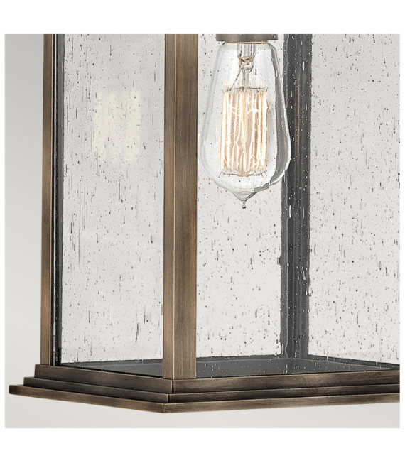 Applique murale extérieur Hinkley Fonte d'aluminium,verre grainé transparent Bronze bruni