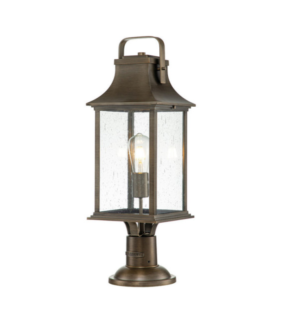 Hinkley Outdoor Floor Lamp Cast aluminum, clear seeded glass Burnished bronze