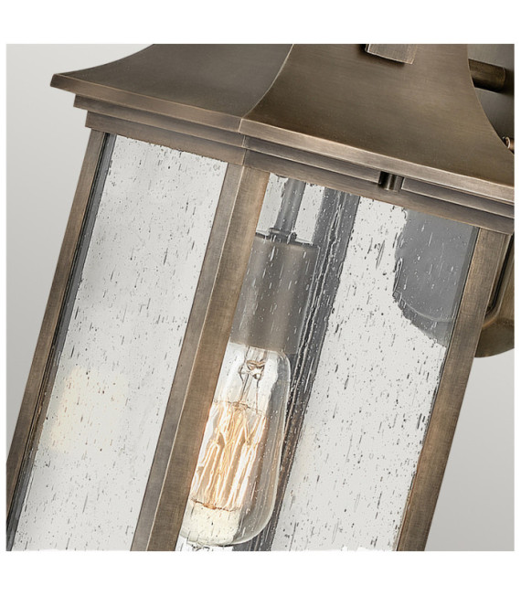 Hinkley Außenwandleuchte Aluminiumguss, transparentes, gekörntes Glas Brünierte Bronze