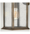 Hinkley outdoor wall light Cast aluminum, transparent grained glass Burnished bronze