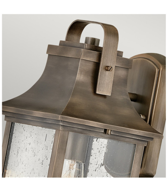 Hinkley Außenwandleuchte Aluminiumguss, transparentes, gekörntes Glas Brünierte Bronze