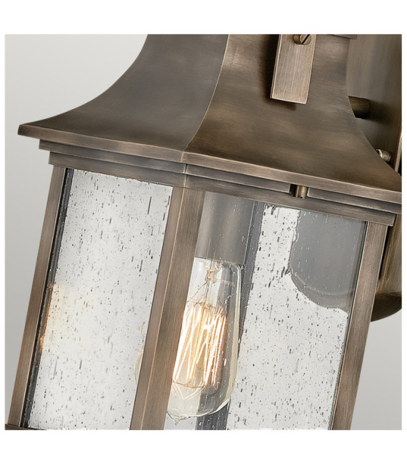 Applique murale extérieur Hinkley Fonte d'aluminium,verre grainé transparent Bronze bruni