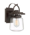 Quoizel exterior wall light Transparent glass, aluminum Western bronze