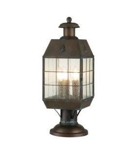 Lampe sur pied extérieur Hinkley Verre à graines transparent,laiton massif Laiton vieilli
