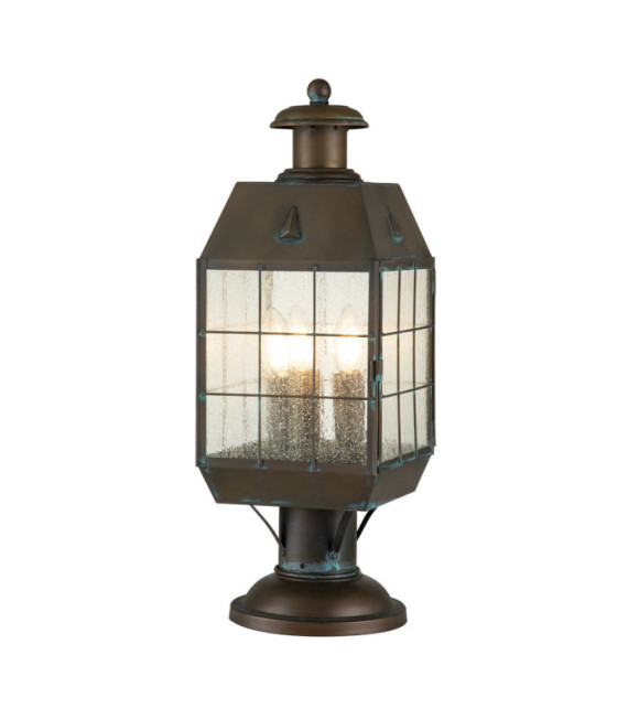 Lampe sur pied extérieur Hinkley Verre à graines transparent,laiton massif Laiton vieilli