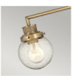 Wall light Bathroom Hinkley Steel, transparent grained glass Brass Heritage