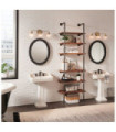 Wall light Bathroom Hinkley Steel, transparent grained glass Brass Heritage