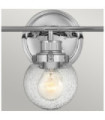 Wall light Bathroom Hinkley Steel, transparent grained glass Polished chrome