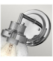 Applique murale Salle de bains Hinkley Acier,verre grainé transparent Chrome poli