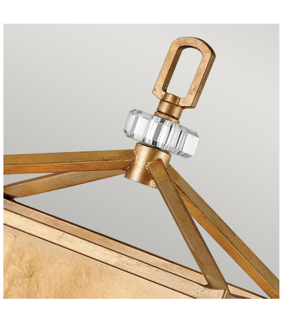 Hinkley pendant light Steel, crystal Aged brass