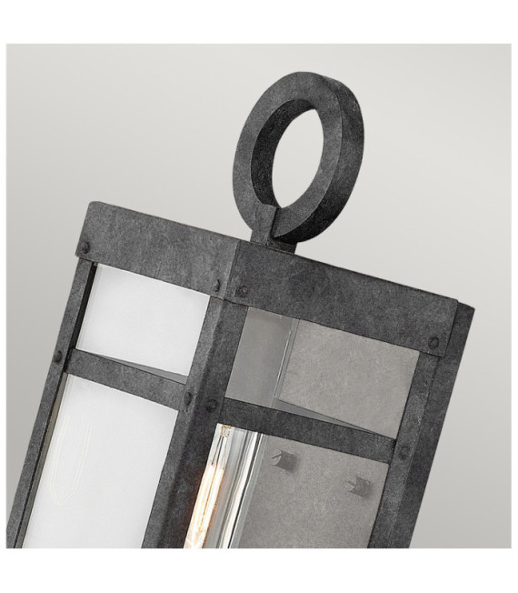 Hinkley outdoor wall light Transparent glass, aluminum Aged zinc