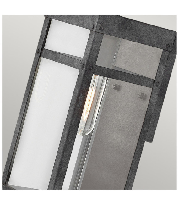Aplique de exterior Hinkley Vidrio transparente, aluminio Zinc envejecido