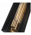 Kichler wall light Black steel and natural brass