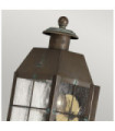 Hinkley outdoor wall light Solid brass, transparent seeded glass Aged brass