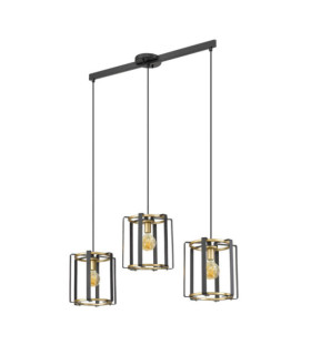 Primero Pendant Steel Gold, Matt Black