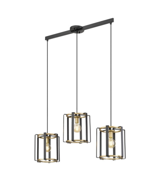 Primero Pendant Steel Gold, Matt Black
