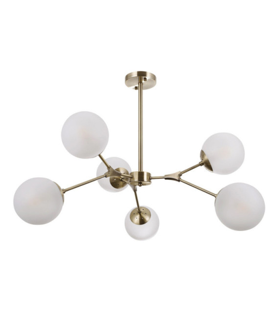 Annes Ceiling Light Glass, Steel, Aluminum Antique Bronze