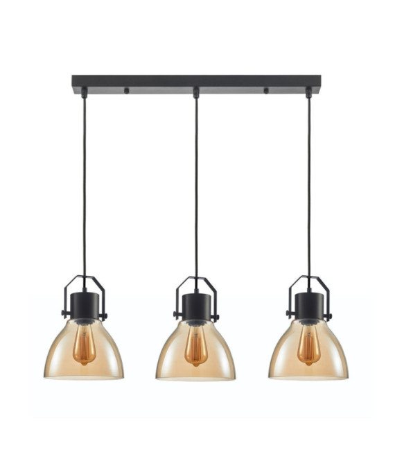 Darlena Pendant Black Steel