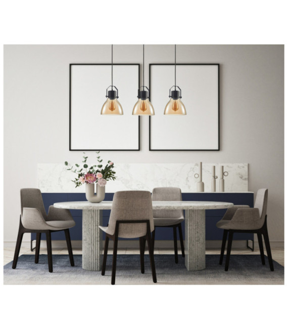 Darlena Pendant Black Steel