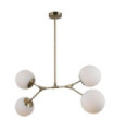 Suspension Caserta Verre,acier,aluminium Antique Bronze