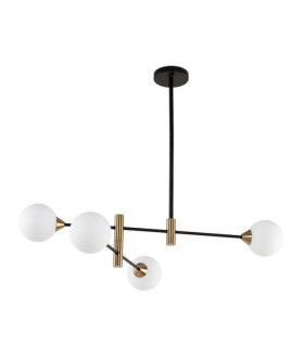 Suspension Marino Verre,acier,aluminium Noir,Laiton