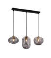 Suspension Hatella Verre,Acier Noir, Cuivre