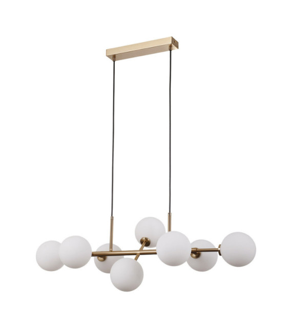Mirellio-Pendelleuchte aus Stahl, Aluminium-Honig-Messing