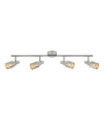 Kastor spotlight bar Glass, metal alloy Chrome