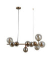 Frontera Pendant Glass, Steel Honey Brass