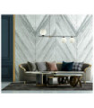 Suspension Barletta Verre,Acier Noir, Bronze Antique