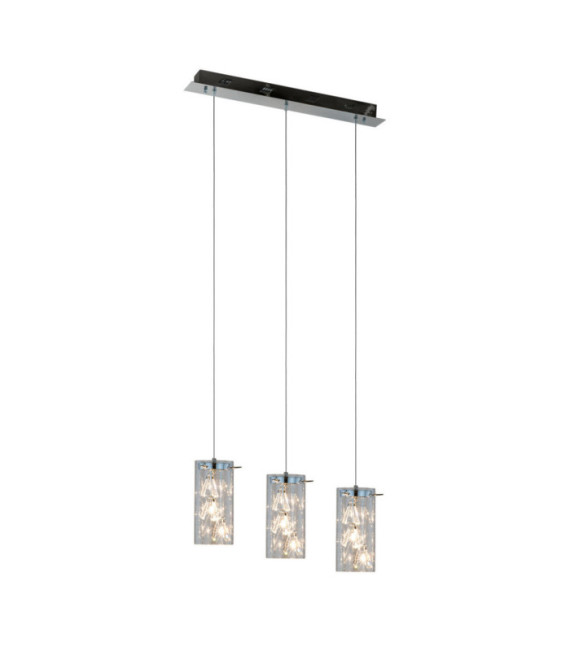 Shine Pendelleuchte Glas, Metalllegierung Chrom