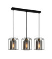 Suspension Kalula Verre,Acier Noir