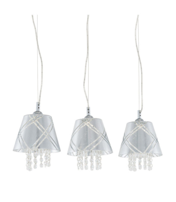 Suspension Blaze Verre,alliage métallique Argent