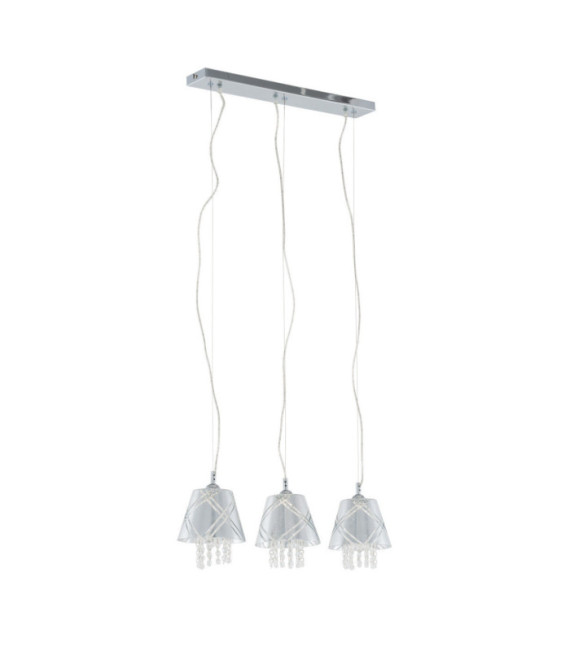 Lampada a sospensione Blaze Vetro, lega metallica Argento