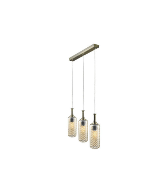 Chandler Pendant Glass, Steel Antique Bronze