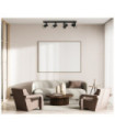 Barre de spots Spiela Acier,Aluminium Noir
