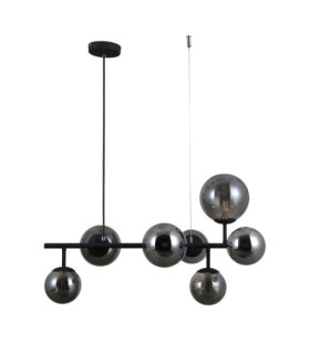 Suspension Frontera Verre,Acier Satiné noir