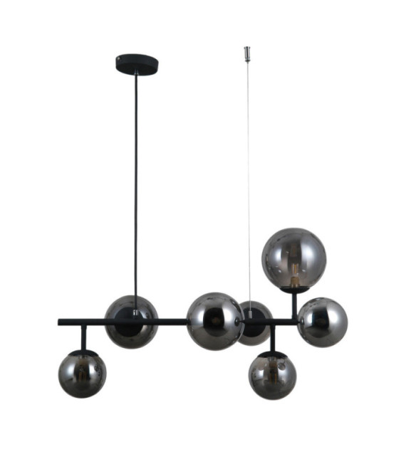 Suspension Frontera Verre,Acier Satiné noir