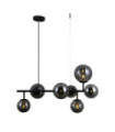 Frontera Pendant Glass, Black Satin Steel