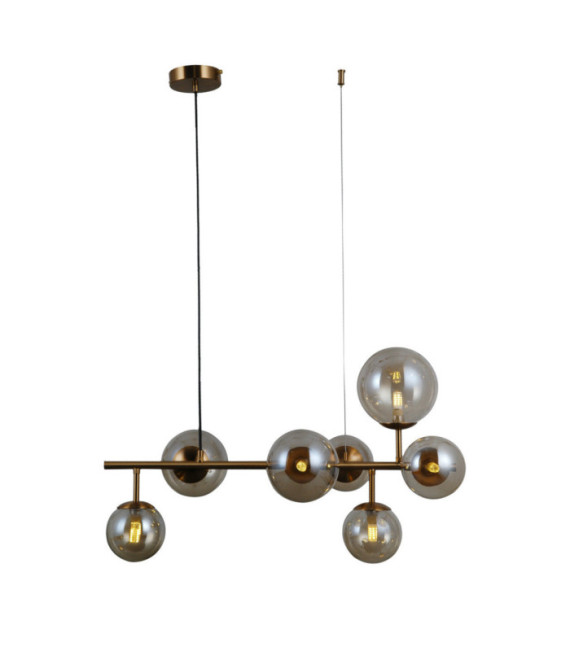 Suspension Frontera Verre,Acier Miel Laiton