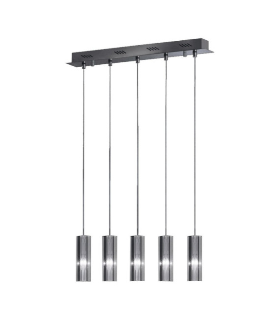 Lámpara colgante Sople Glass, aleación de metal Cromo