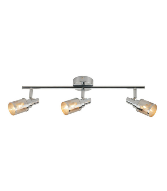 Kastor spotlight bar Glass, metal alloy Chrome