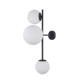 Aplique Vailante Vidrio, acero, aluminio negro satinado