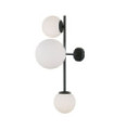 Vailante wall light Glass, steel, black satin aluminum