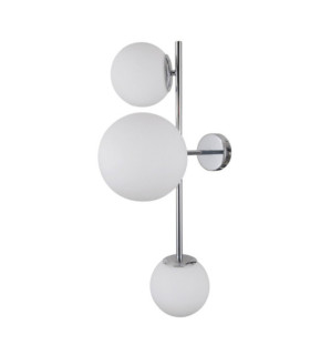 Vailante wall light Glass, steel, aluminum Chrome