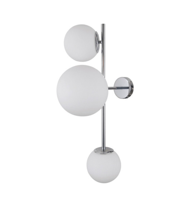 Vailante wall light Glass, steel, aluminum Chrome