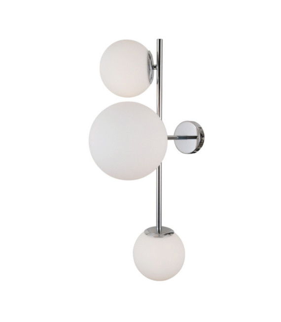 Vailante wall light Glass, steel, aluminum Chrome