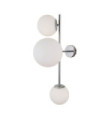 Applique murale Vailante Verre,acier,aluminium Chrome