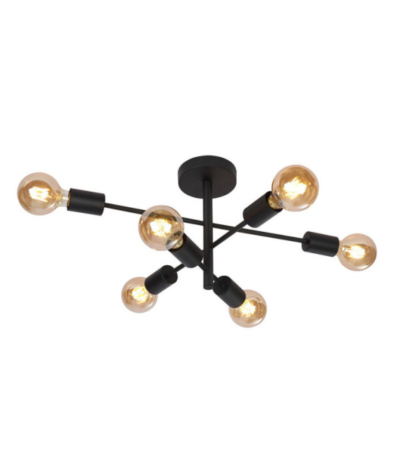 Plafonnier Atlantico Acier Noir
